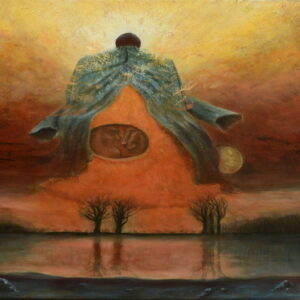 Realistic high fine art prints and original images of a world off balance the human greed for coin and power and the god that refuses those who search the coin to go with him